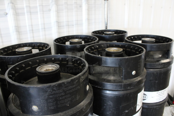 6 Black 1/6 Sixth Barrel Kegs. 10x10x23. 6 Times Your Bid! - Image 2 of 5