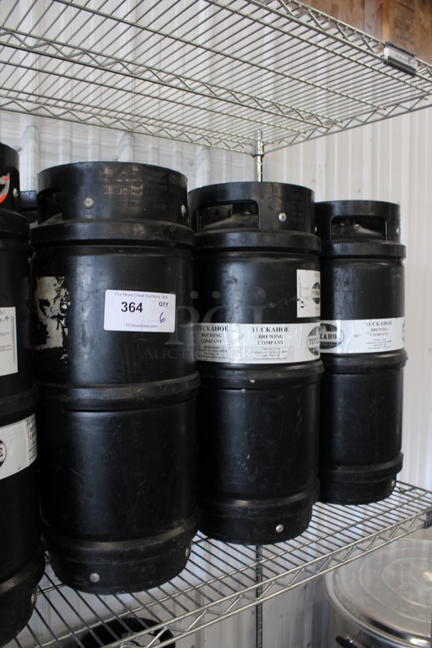 6 Black 1/6 Sixth Barrel Kegs. 10x10x23. 6 Times Your Bid! - Image 3 of 5