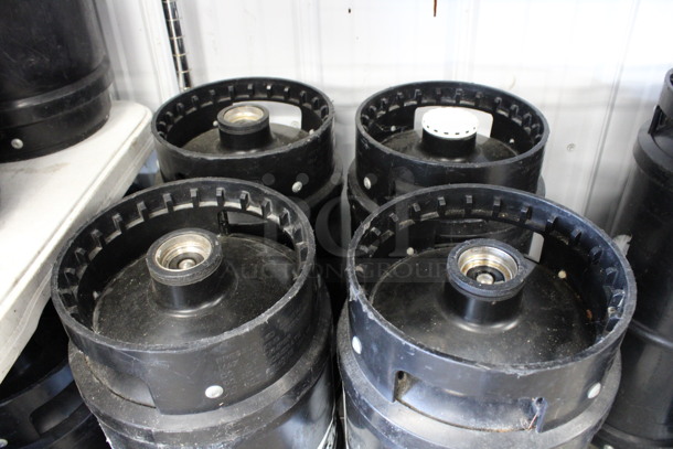 4 Black 1/6 Sixth Barrel Kegs. 10x10x23. 4 Times Your Bid! - Image 3 of 4