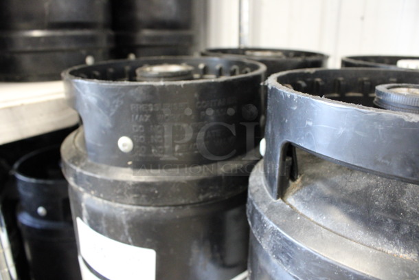 4 Black 1/6 Sixth Barrel Kegs. 10x10x23. 4 Times Your Bid! - Image 4 of 4