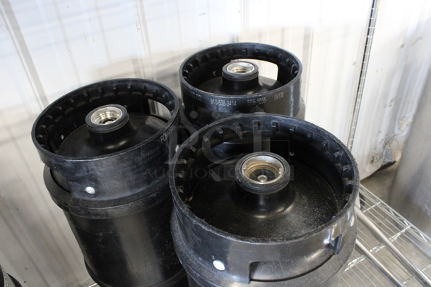 3 Black 1/6 Sixth Barrel Kegs. 10x10x24.5. 3 Times Your Bid! - Image 2 of 4