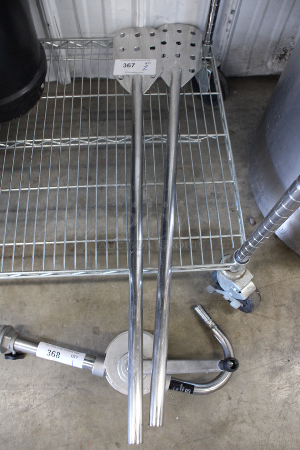 2 Stainless Steel Mixing Paddles. 5x1x36. 2 Times Your Bid!