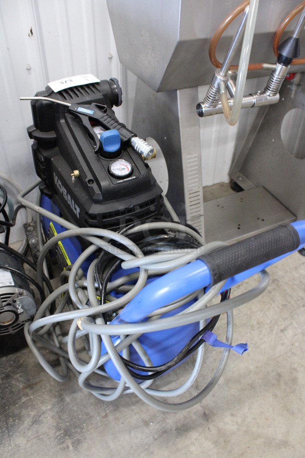Kobalt Blue Metal Air Compressor. 12x31x24 - Image 1 of 6