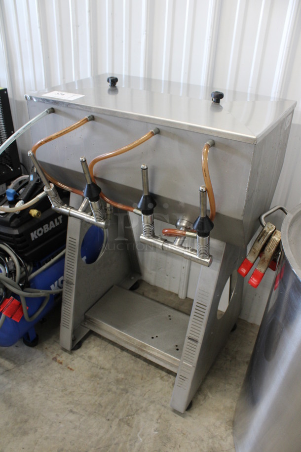 Zambelli Enotech Model T/4GS Stainless Steel Commercial Riempitrice Tivoli Vacuum Bottle Filler Station. 24x20x35 - Image 2 of 7