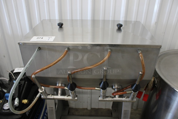 Zambelli Enotech Model T/4GS Stainless Steel Commercial Riempitrice Tivoli Vacuum Bottle Filler Station. 24x20x35 - Image 3 of 7