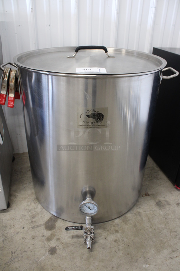 Spike Brewing Stainless Steel Commercial Beer Brewing Barrel. 30x31x27 - Image 1 of 6