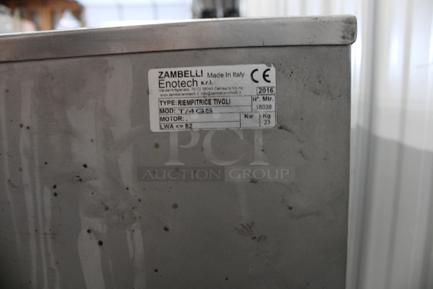 Zambelli Enotech Model T/4GS Stainless Steel Commercial Riempitrice Tivoli Vacuum Bottle Filler Station. 24x20x35 - Image 7 of 7