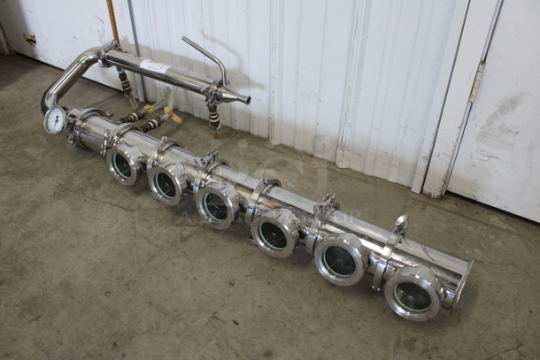 Stainless Steel Commercial 6 Head Brewing Unit. 52x14x10 - Image 2 of 4