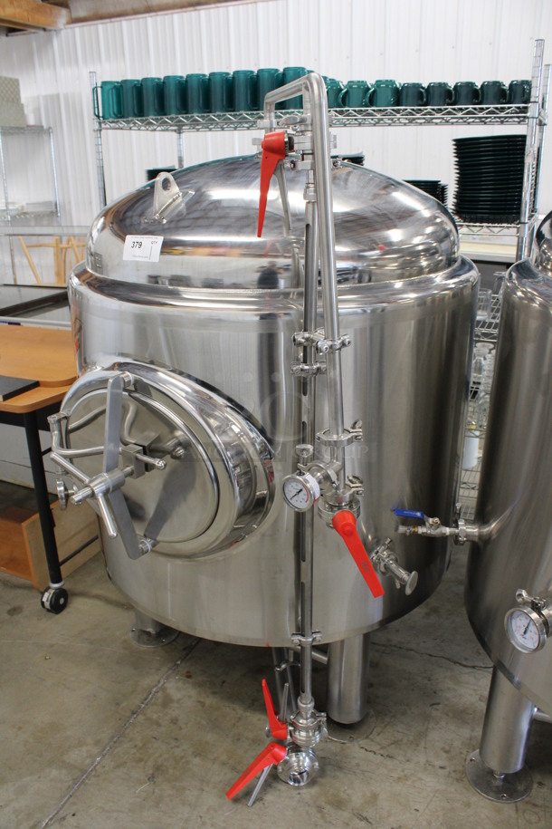 Apex Brewing Supply Stainless Steel Commercial Floor Style Beer Fermenter. 46x48x61 - Image 2 of 7