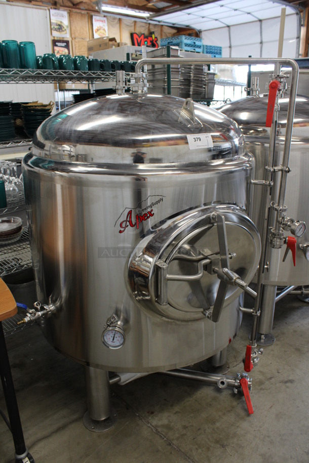 Apex Brewing Supply Stainless Steel Commercial Floor Style Beer Fermenter. 46x48x61 - Image 3 of 7