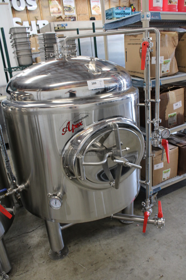 Apex Brewing Supply Stainless Steel Commercial Floor Style Beer Fermenter. 46x48x61 - Image 2 of 7