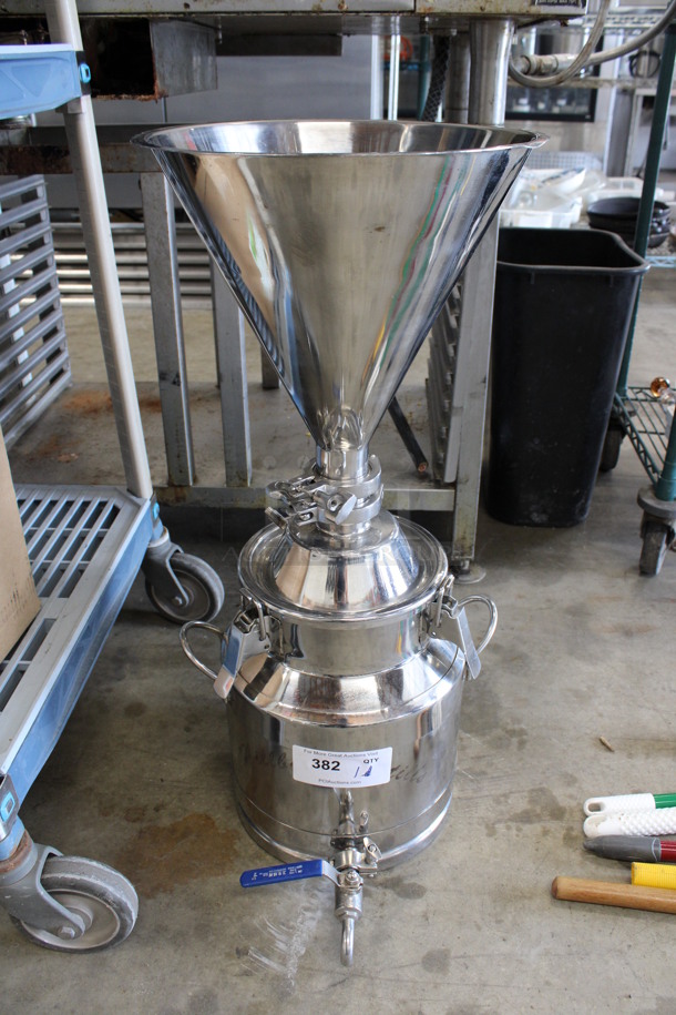 Stainless Steel Commercial Countertop Beer Brewing Sieve and Holder. 14x17x30