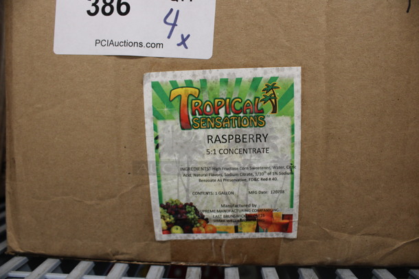 4 BRAND NEW IN BOX! Jugs of Tropical Sensations Raspberry Concentrate. 6x6x12. 4 Times Your Bid! - Image 3 of 3