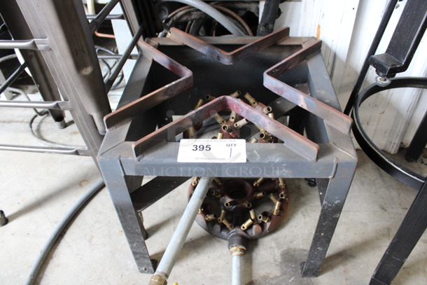 Metal Commercial Propane Gas Powered Single Burner Stock Pot Range w/ Extra Burner. 16x16x15 - Image 2 of 5