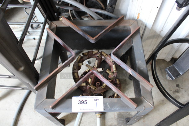 Metal Commercial Propane Gas Powered Single Burner Stock Pot Range w/ Extra Burner. 16x16x15 - Image 3 of 5