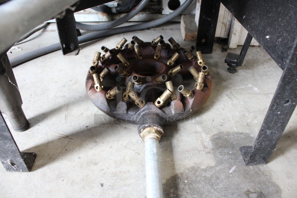 Metal Commercial Propane Gas Powered Single Burner Stock Pot Range w/ Extra Burner. 16x16x15 - Image 4 of 5