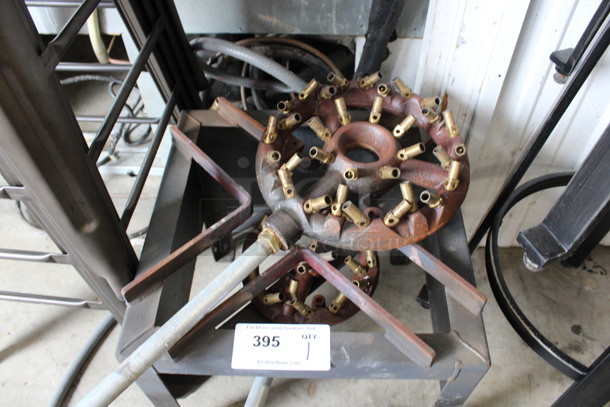 Metal Commercial Propane Gas Powered Single Burner Stock Pot Range w/ Extra Burner. 16x16x15 - Image 5 of 5