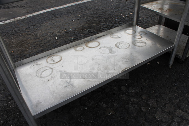 Wasserstrom Stainless Steel Commercial Table w/ Back Splash, Vegetable Cutter Mount and Under Shelf. 60x30x42 - Image 3 of 4
