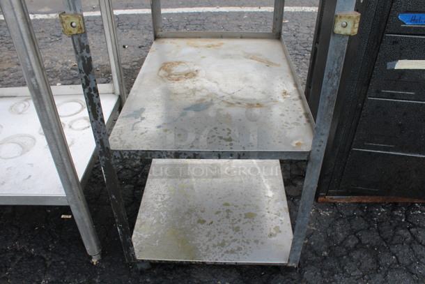 Metal 3 Tier Cart w/ Push Handle on Commercial Casters. 18.5x30x32 - Image 4 of 4