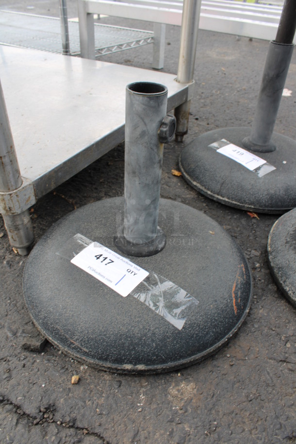 Black Metal Patio Umbrella Base. 14x14x12 - Image 2 of 3