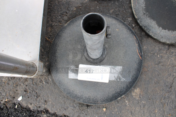 Black Metal Patio Umbrella Base. 14x14x12 - Image 3 of 3