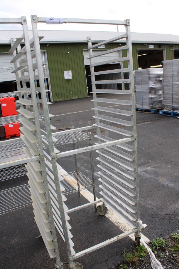 Metal Commercial Pan Transport Rack on Commercial Casters. 26x24x72 - Image 3 of 3