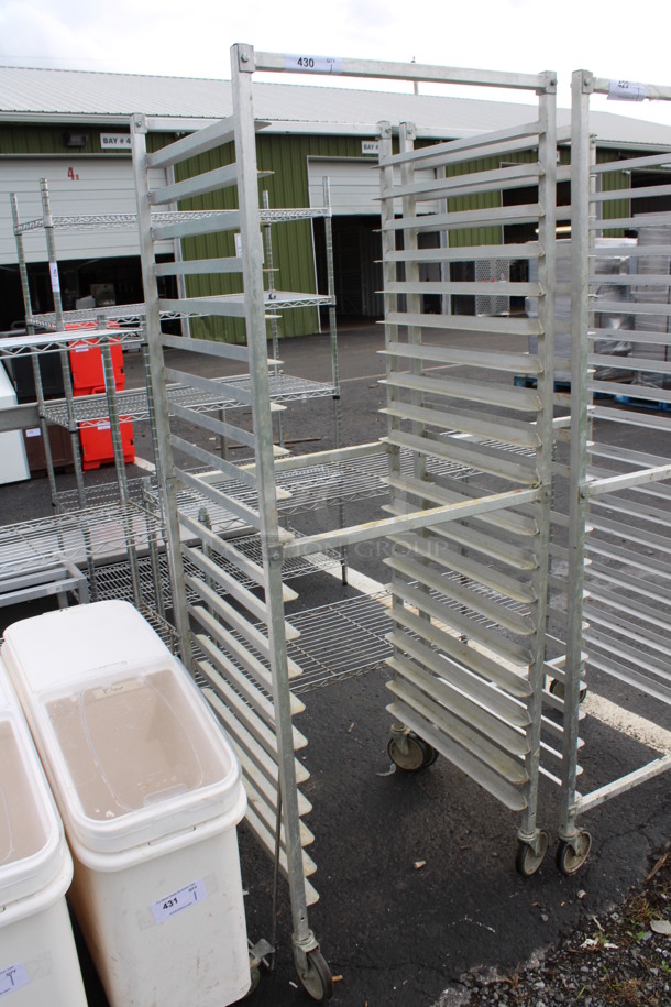 Metal Commercial Pan Transport Rack on Commercial Casters. 26x24x72 - Image 2 of 3