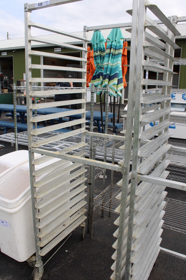Metal Commercial Pan Transport Rack on Commercial Casters. 26x24x72 - Image 3 of 3