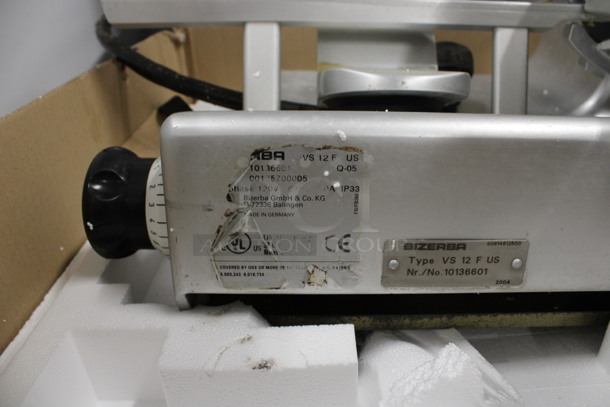 Bizerba Model VS 12 F US Stainless Steel Commercial Countertop Vertical Meat Slicer. 120 Volts, 1 Phase. 34x24x20. Tested and Working! - Image 6 of 8