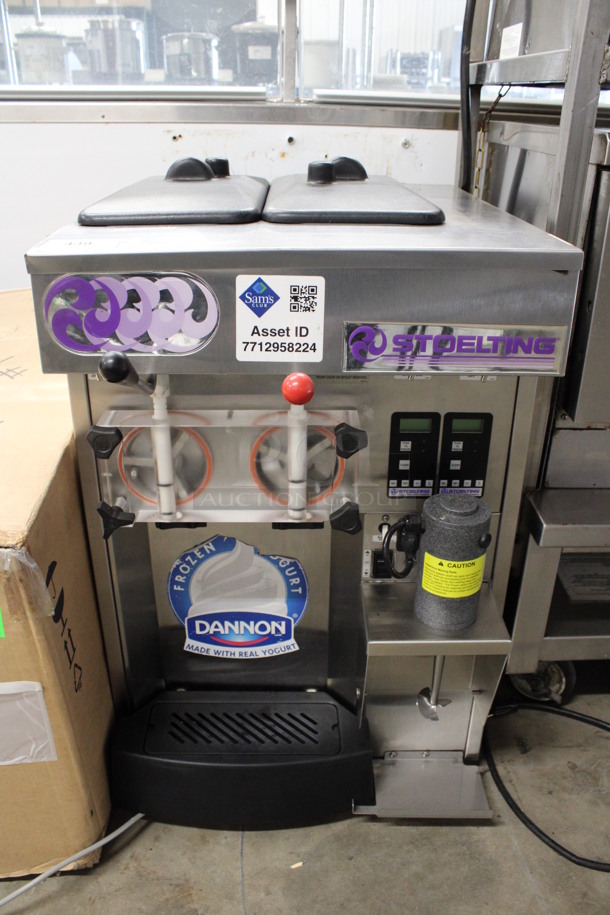 2011 Stoelting Model SF144-38I Stainless Steel Commercial Countertop Air Cooled 2 Flavor Soft Serve Ice Cream Machine w/ Milkshake Mixer. 208-230 Volts, 1 Phase. 22x32x34