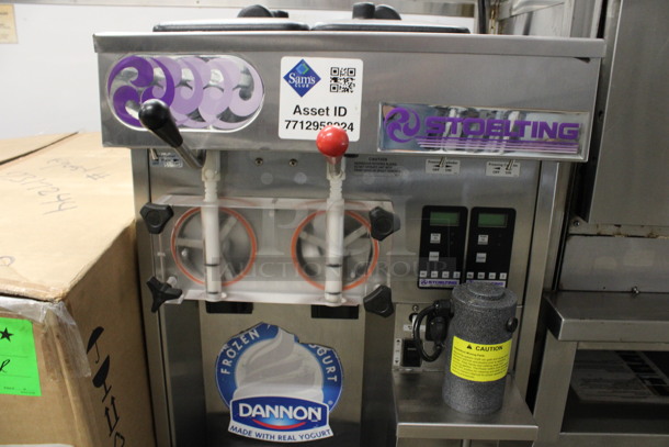 2011 Stoelting Model SF144-38I Stainless Steel Commercial Countertop Air Cooled 2 Flavor Soft Serve Ice Cream Machine w/ Milkshake Mixer. 208-230 Volts, 1 Phase. 22x32x34 - Image 3 of 8