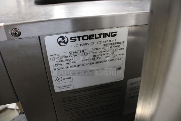 2011 Stoelting Model SF144-38I Stainless Steel Commercial Countertop Air Cooled 2 Flavor Soft Serve Ice Cream Machine w/ Milkshake Mixer. 208-230 Volts, 1 Phase. 22x32x34 - Image 8 of 8