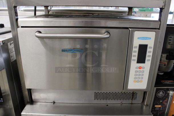 2 Turbochef Model NGCD6 Tornado Stainless Steel Commercial Countertop Electric Powered Rapid Cook Ovens on Stainless Steel Commercial 2 Tier Equipment Stand on Commercial Casters. 208/240 Volts, 1 Phase. 30x30x60. 2 Times Your Bid! - Image 6 of 9