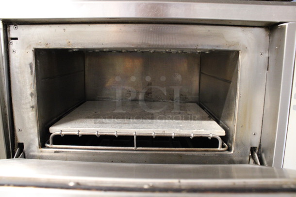 2 Turbochef Model NGCD6 Tornado Stainless Steel Commercial Countertop Electric Powered Rapid Cook Ovens on Stainless Steel Commercial 2 Tier Equipment Stand on Commercial Casters. 208/240 Volts, 1 Phase. 30x30x60. 2 Times Your Bid! - Image 7 of 9