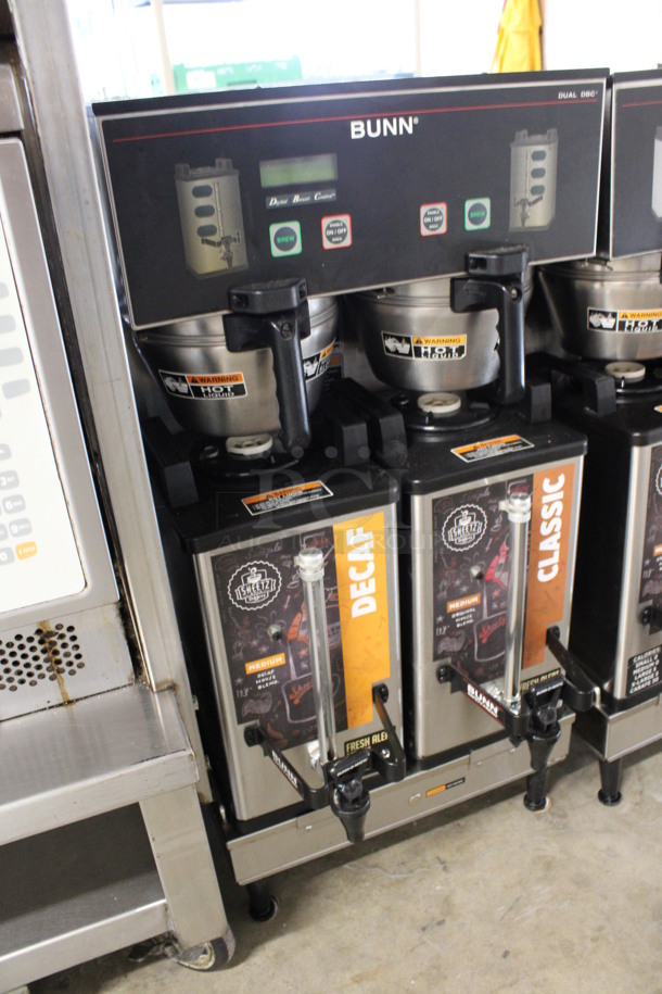 2016 Bunn Model DUAL SH DBC Stainless Steel Commercial Countertop Dual Coffee Machine w/ 2 Stainless Steel Brew Baskets and 2 Bunn Model SH SERVER Satellite Servers. 120/208-240 Volts, 1 Phase. 18x24x36. Tested and Working! - Image 3 of 6