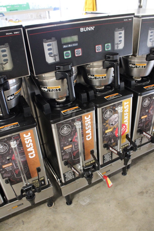 2014 Bunn Model DUAL SH DBC Stainless Steel Commercial Countertop Dual Coffee Machine w/ Hot Water Dispenser, 2 Stainless Steel Brew Baskets and 2 Bunn Model SH SERVER Satellite Servers. 120/208-240 Volts, 1 Phase. 18x24x36. Tested and Working! - Image 4 of 6