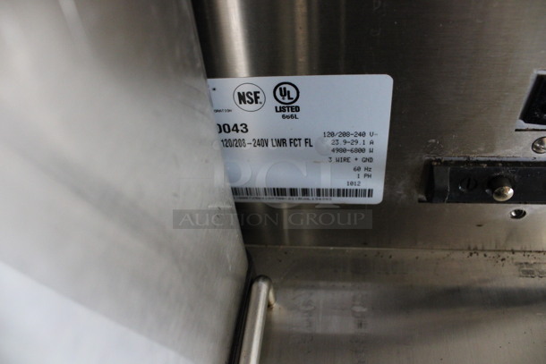 2012 Bunn Model DUAL SH DBC Stainless Steel Commercial Countertop Dual Coffee Machine w/ Hot Water Dispenser, 2 Stainless Steel Brew Baskets and 2 Bunn Model SH SERVER Satellite Servers. 120/208-240 Volts, 1 Phase. 18x24x36. Tested and Working! - Image 5 of 6
