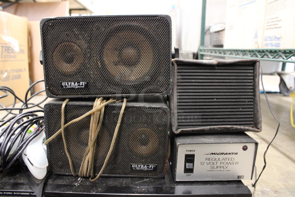 ALL ONE MONEY! Lot of Various Items Including Polaroid Camera, fisher Studio Standard AM FM Stereo Synthesizer Tuner and Realistic TRC-215 Radios in Blue Poly Bin! - Image 4 of 7
