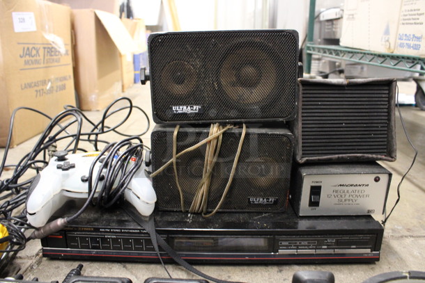 ALL ONE MONEY! Lot of Various Items Including Polaroid Camera, fisher Studio Standard AM FM Stereo Synthesizer Tuner and Realistic TRC-215 Radios in Blue Poly Bin! - Image 6 of 7
