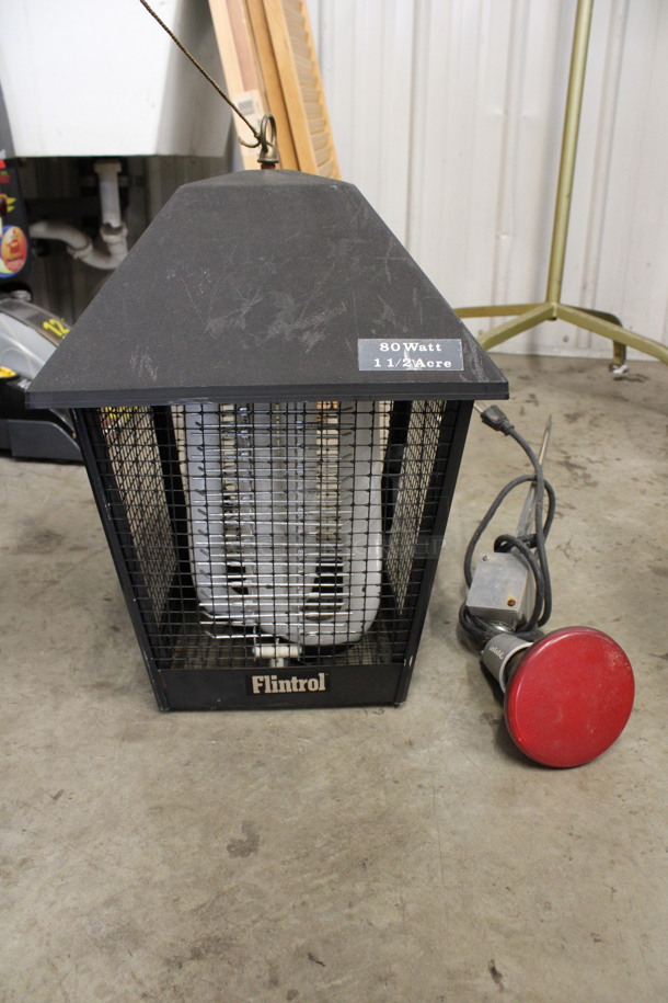 ALL ONE MONEY! Lot of Flintrol Metal Bug Zapper and Red Metal Unit!