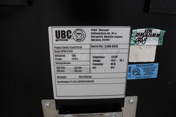 UBC Model EXTRA 3/4 HP Metal Commercial Glycol Chiller. 115 Volts, 1 Phase. 27x22x31 - Image 7 of 8