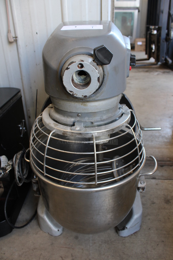 Hobart Legacy Model HL200 Metal Commercial 20 Quart Planetary Mixer w/ Stainless Steel Bowl, Bowl Guard and Whisk Attachment. 100-120 Volts, 1 Phase. 16x21x30. Tested and Working! - Image 3 of 6