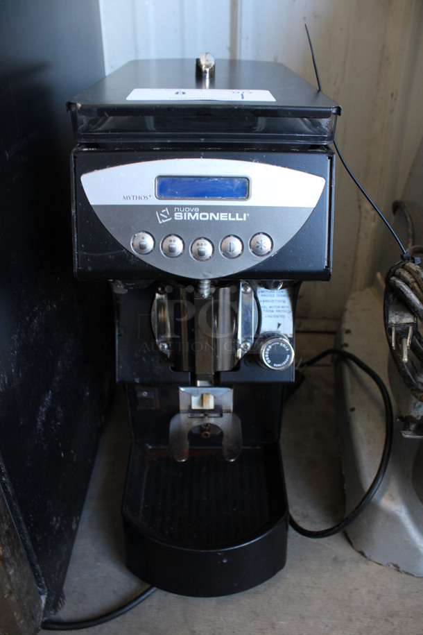 2016 Nuova Simonelli Model MYTHOS LOW SPEED Metal Commercial Countertop Espresso Bean Grinder. 110-120 Volts, 1 Phase. 7.5x16x17. Tested and Working!