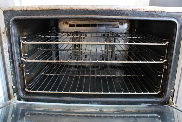 Moffat Model E28M4 Stainless Steel Commercial Electric Powered Convection Oven w/ View Through Door and Metal Racks. 220-240 Volts. 32x31x26 - Image 4 of 5