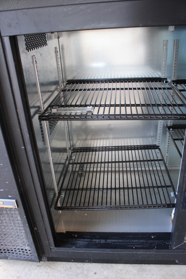 2016 True Model TBB-24-48G-SD-LD Stainless Steel Commercial 2 Door Back Bar Cooler Merchandiser. 115 Volts, 1 Phase. 49x24.5x36. Tested and Working! - Image 4 of 6