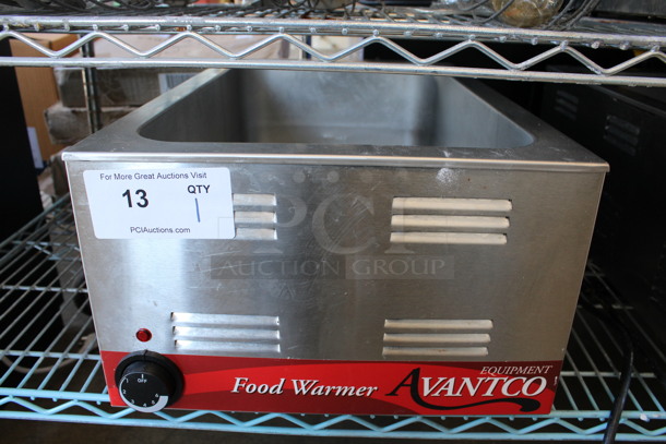 Avantco Model 177W50 Stainless Steel Commercial Countertop Food Warmer. 120 Volts, 1 Phase. 14.5x23x9. Tested and Working!