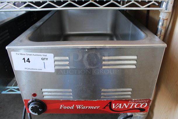 Avantco Model 177W50 Stainless Steel Commercial Countertop Food Warmer. 120 Volts, 1 Phase. 14.5x23x9. Tested and Working!