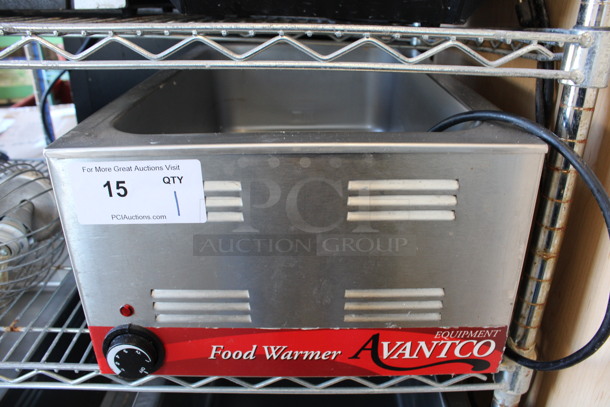 Avantco Model 177W50 Stainless Steel Commercial Countertop Food Warmer. 120 Volts, 1 Phase. 14.5x23x9. Tested and Working!