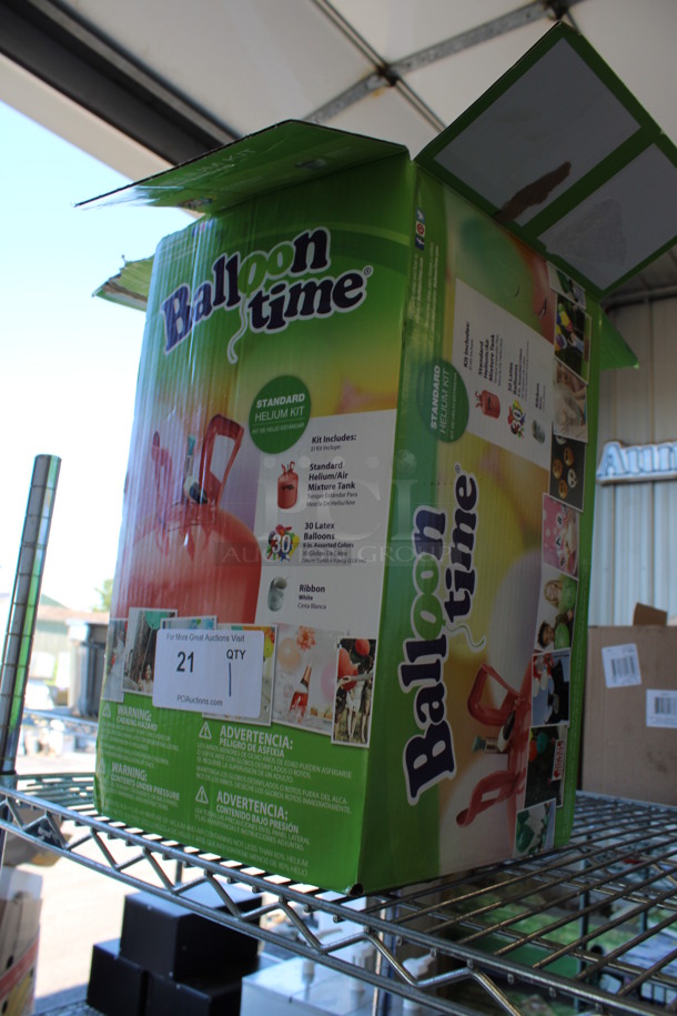 IN ORIGINAL BOX! Balloon Time Helium Tank. 9x9x17 - Image 2 of 3