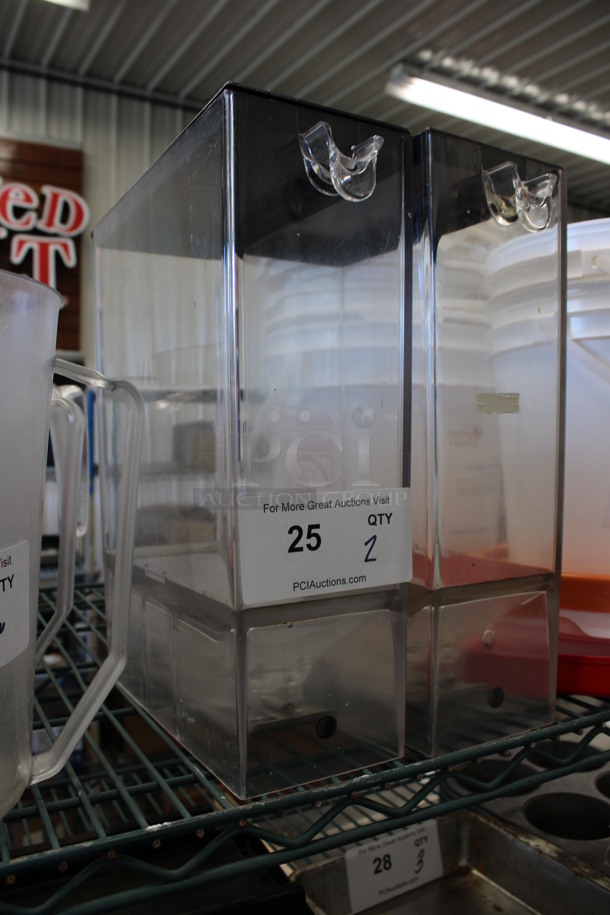 2 Clear Poly Containers. 9.5x4.5x13.5. 2 Times Your Bid! - Image 2 of 3